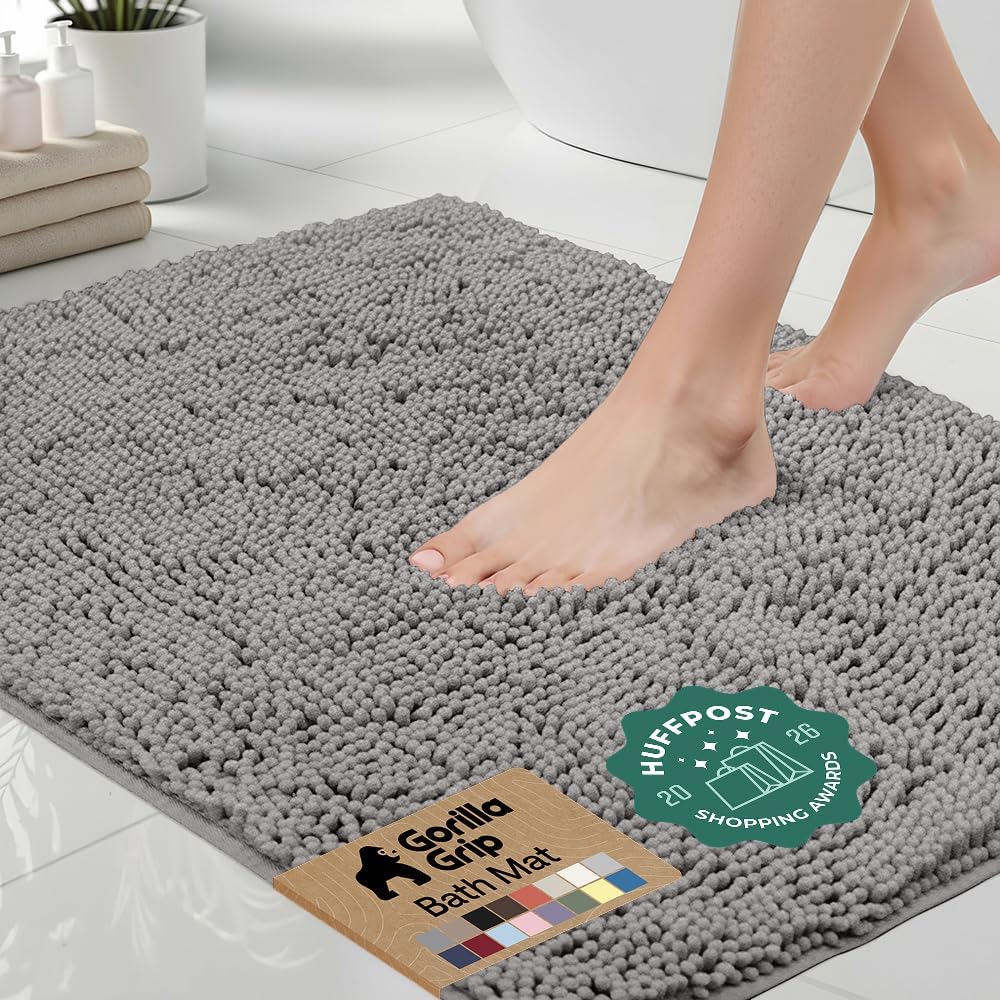 Microfiber Chenille Bath Mat - Non-Slip & Absorbent
