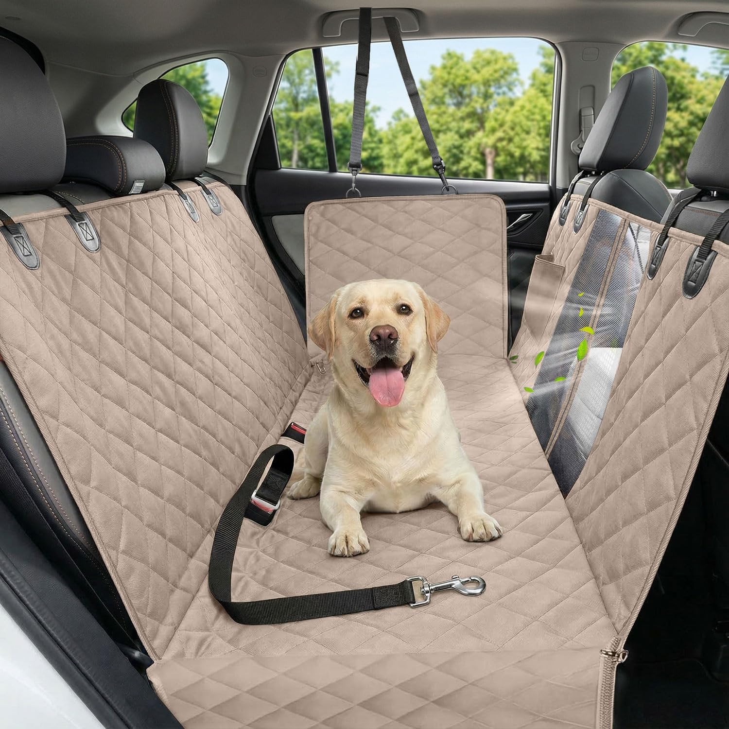Deluxe Quilted Beige Car Seat Cover