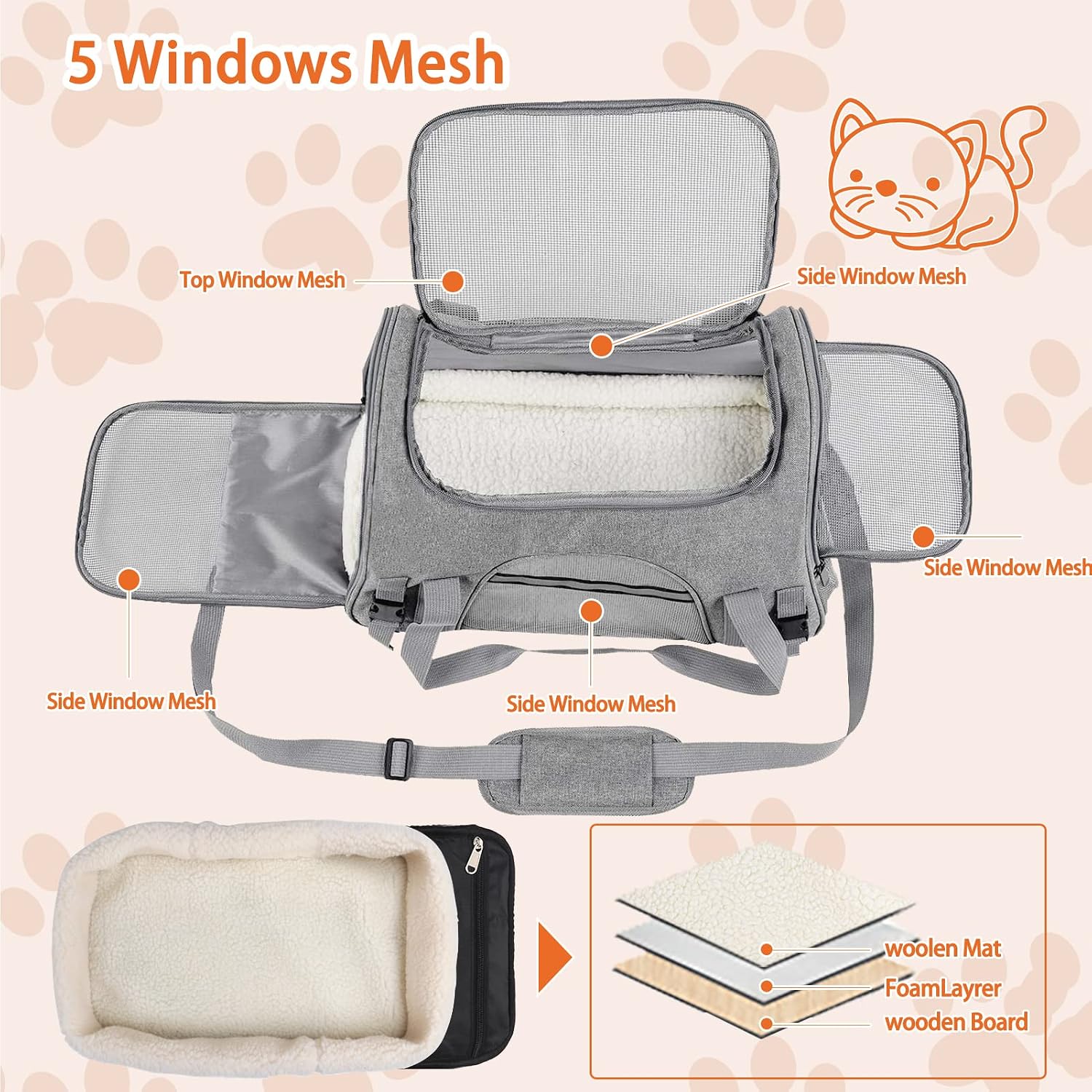 Premium Soft-Sided Pet Carrier - Hình 2