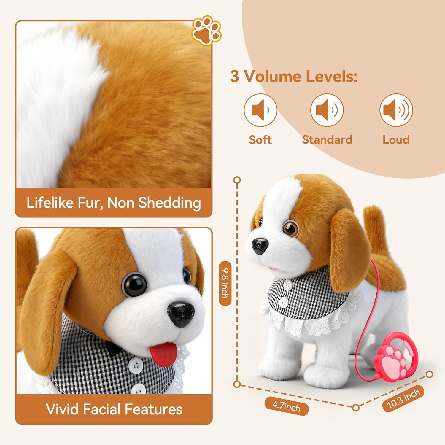Interactive Walking Beagle Puppy Toy - Hình 2