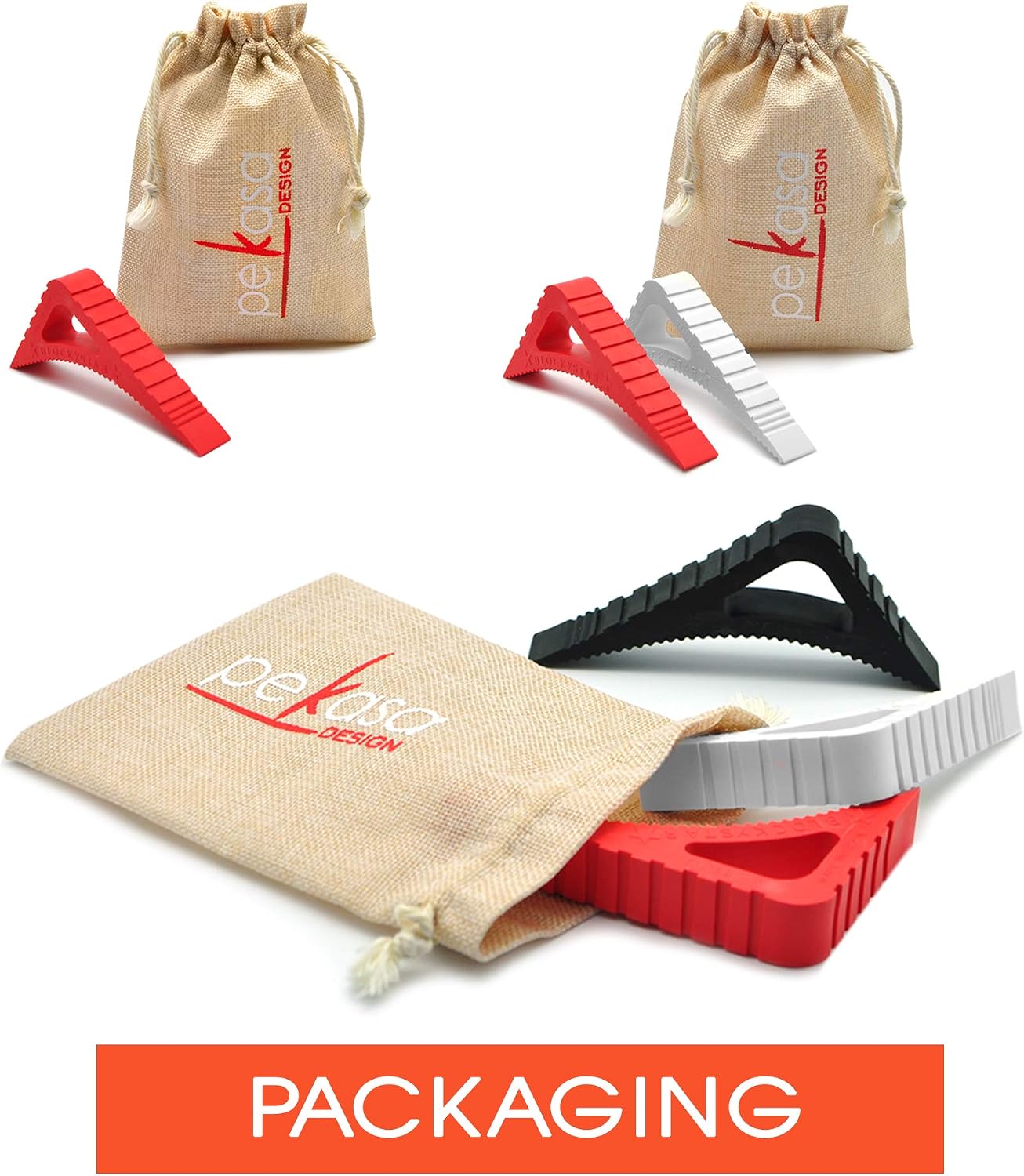 Blockystar Rubber Door Stopper & Window Wedge, Award Winning Decorative Doorstop, Multi-Surface Door Stoppers