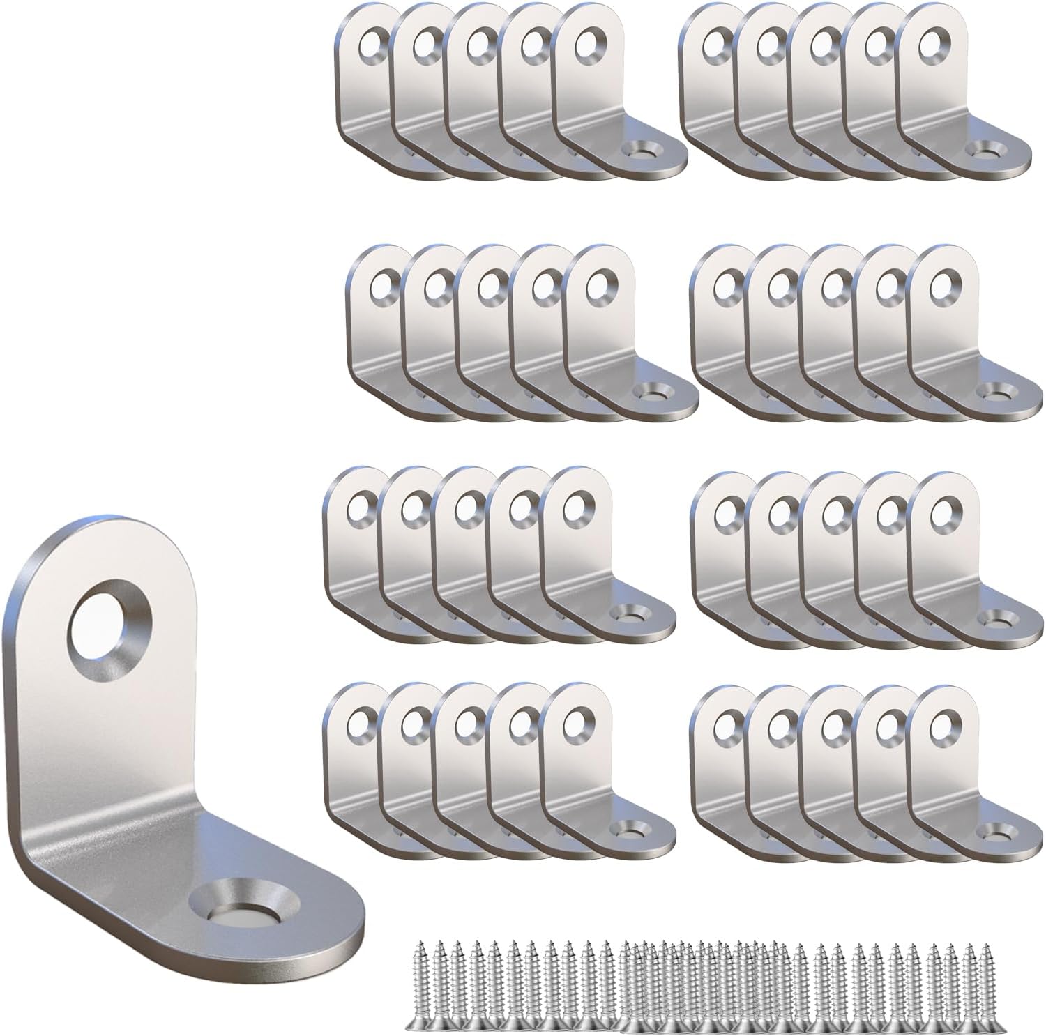 Corner Brace, L Bracket, Corner Brackets of Stainless Steel,Small Angle Support for Home Improvement,