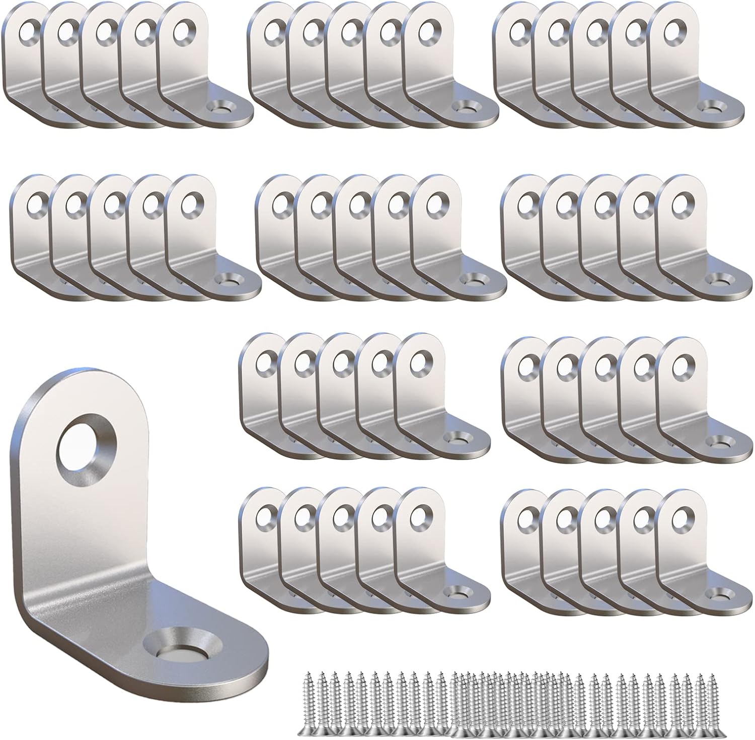 Corner Brace, L Bracket, Corner Brackets of Stainless Steel,Small Angle Support for Home Improvement,