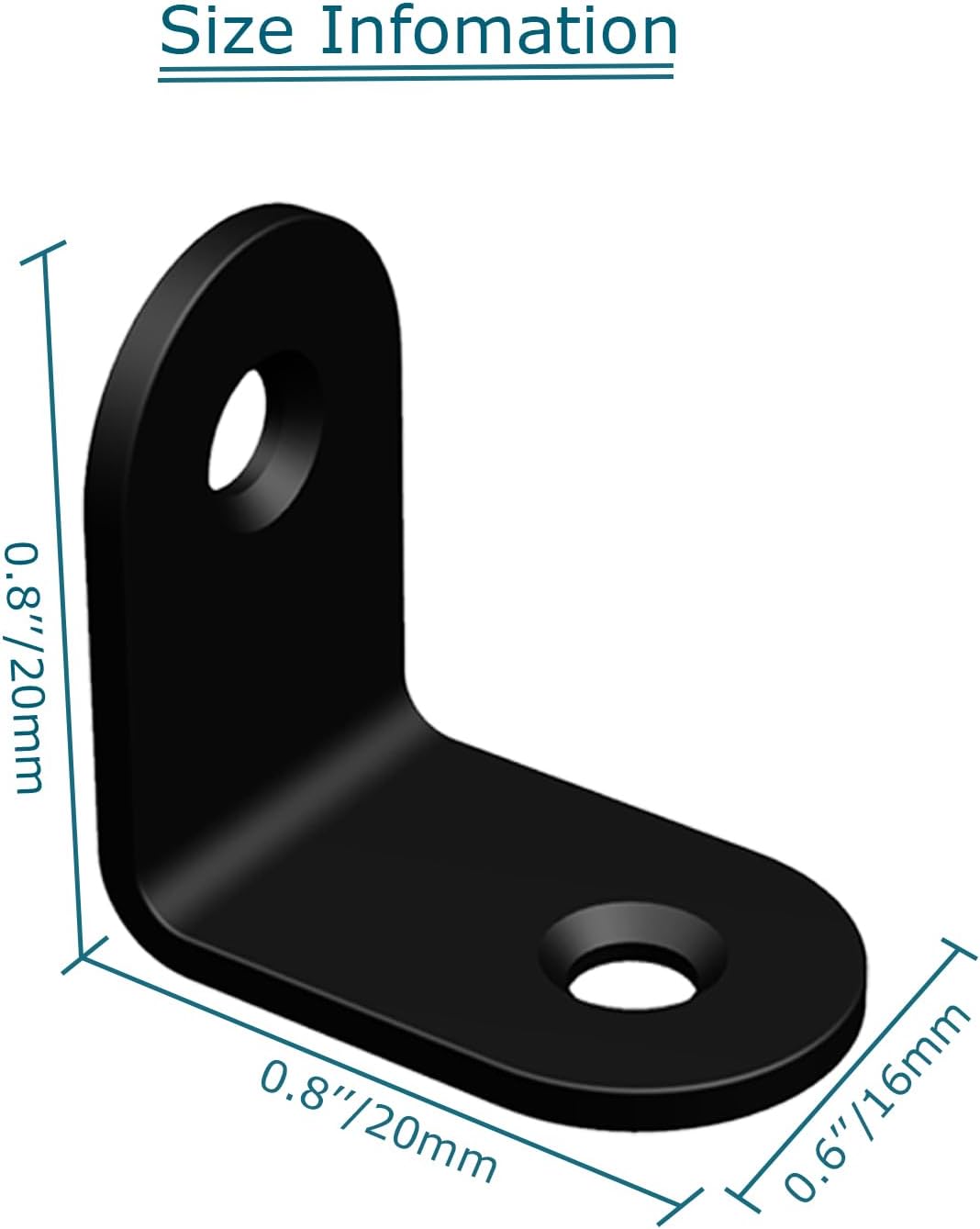 Corner Brace, L Bracket, Corner Brackets of Stainless Steel,Small Angle Support for Home Improvement,
