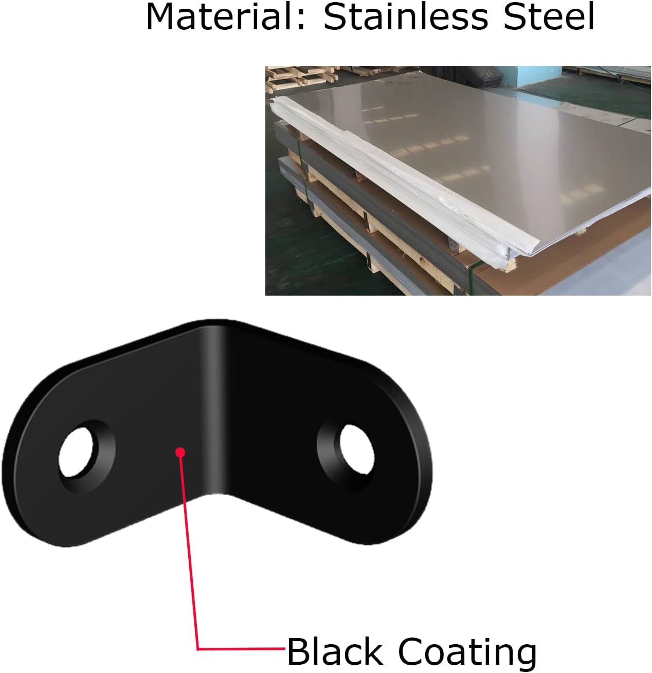 Corner Brace, L Bracket, Corner Brackets of Stainless Steel,Small Angle Support for Home Improvement,