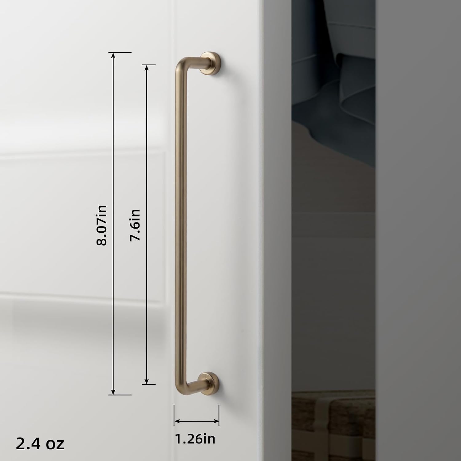 Goo-Ki 6 Pack 7 9/16″ Center to Center Champagne Bronze Modern Cabinet Pulls Solid