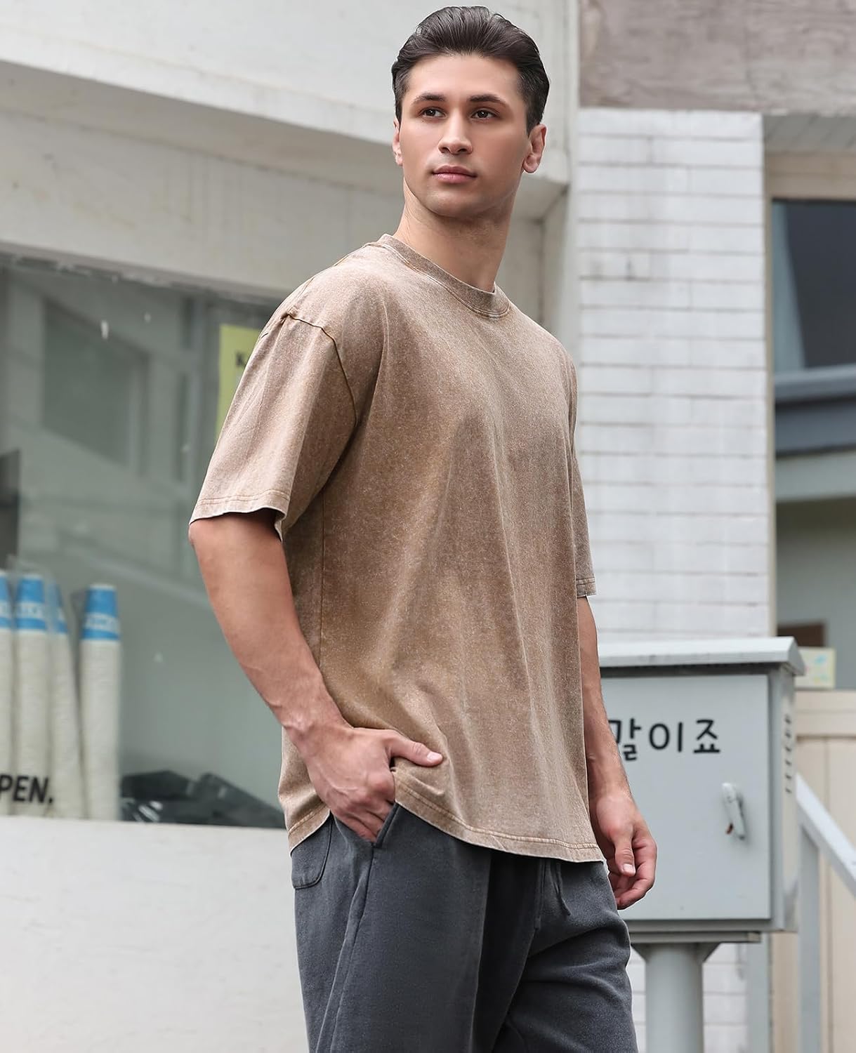 Essential Stonewashed Oversized T-Shirt - Hình 3