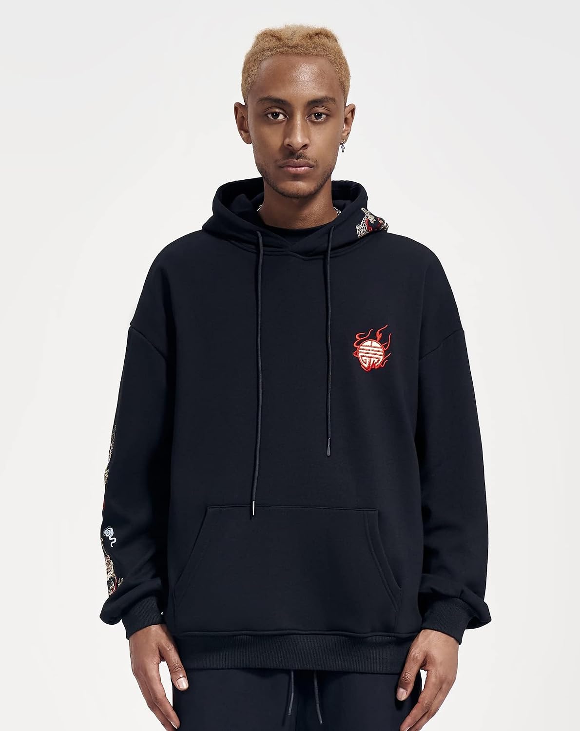 Unisex Dragon Embroidered - Hình 2