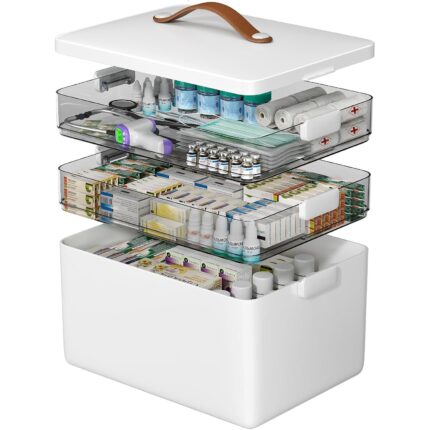 Large Capacity Family First Aid Kit – Multi-Layer Storage Box