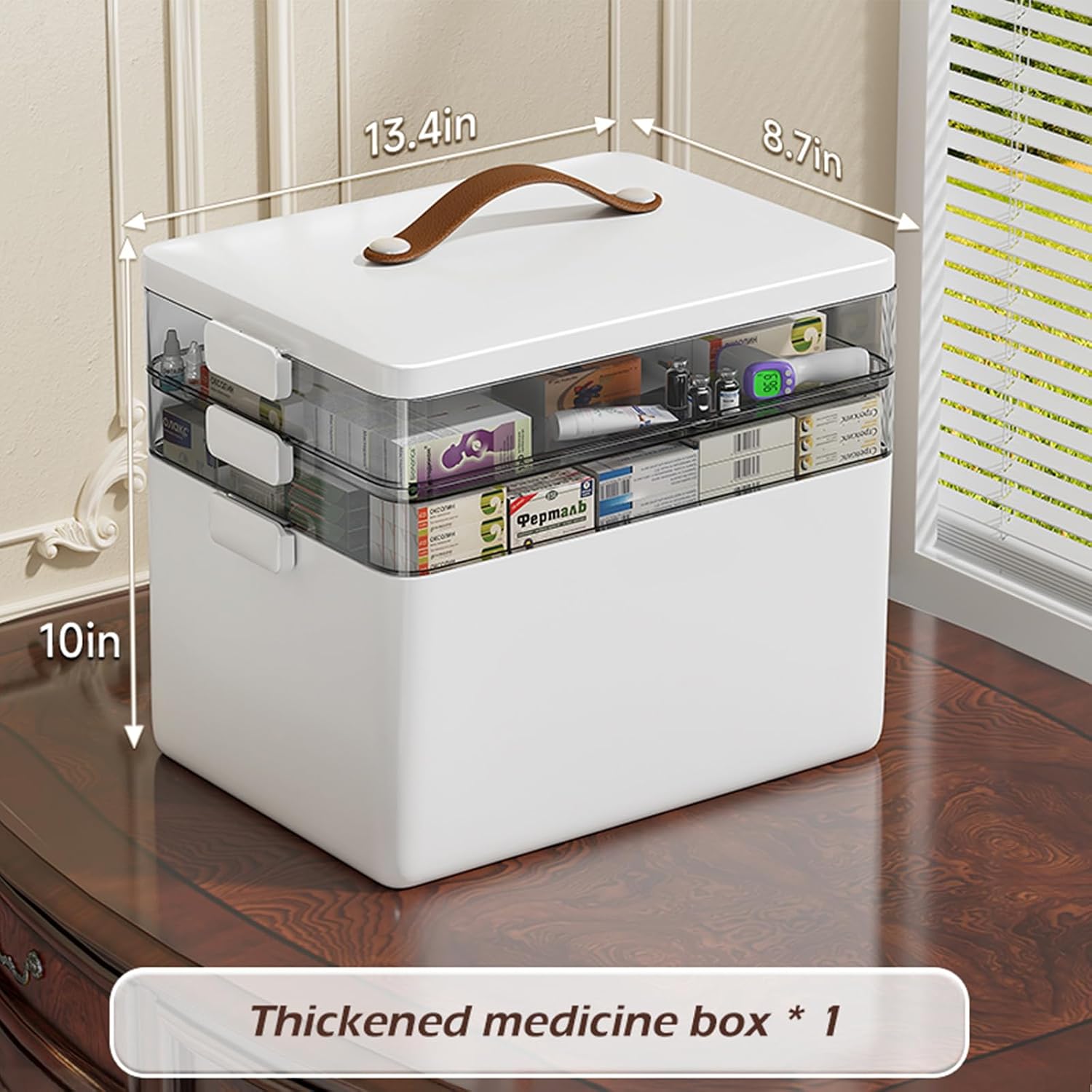 Large Capacity Family First Aid Kit – Multi-Layer Storage Box — view 2