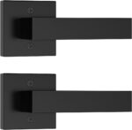 Matte Black Square Privacy Door Levers – 5-Pack Modern for Bedroom & — view 10