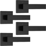 Matte Black Square Privacy Door Levers – 5-Pack Modern for Bedroom & — view 11