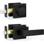Matte Black Square Privacy Door Levers – 5-Pack Modern for Bedroom & — view 12