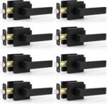 Matte Black Square Privacy Door Levers – 5-Pack Modern for Bedroom & — view 13