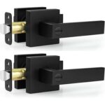 Matte Black Square Privacy Door Levers – 5-Pack Modern for Bedroom & — view 15