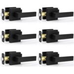 Matte Black Square Privacy Door Levers – 5-Pack Modern for Bedroom & — view 16