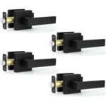 Matte Black Square Privacy Door Levers – 5-Pack Modern for Bedroom & — view 17