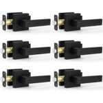 Matte Black Square Privacy Door Levers – 5-Pack Modern for Bedroom & — view 18
