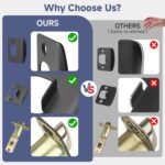 Matte Black Square Privacy Door Levers – 5-Pack Modern for Bedroom & — view 2