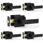 Matte Black Square Privacy Door Levers – 5-Pack Modern for Bedroom & — view 21