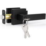 Matte Black Square Privacy Door Levers – 5-Pack Modern for Bedroom & — view 23