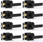 Matte Black Square Privacy Door Levers – 5-Pack Modern for Bedroom & — view 27