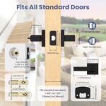 Matte Black Square Privacy Door Levers – 5-Pack Modern for Bedroom & — view 6