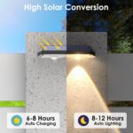 Outdoor Solar Fence Lights – IP65 Waterproof Wall Mount Deck Lighting — view 5