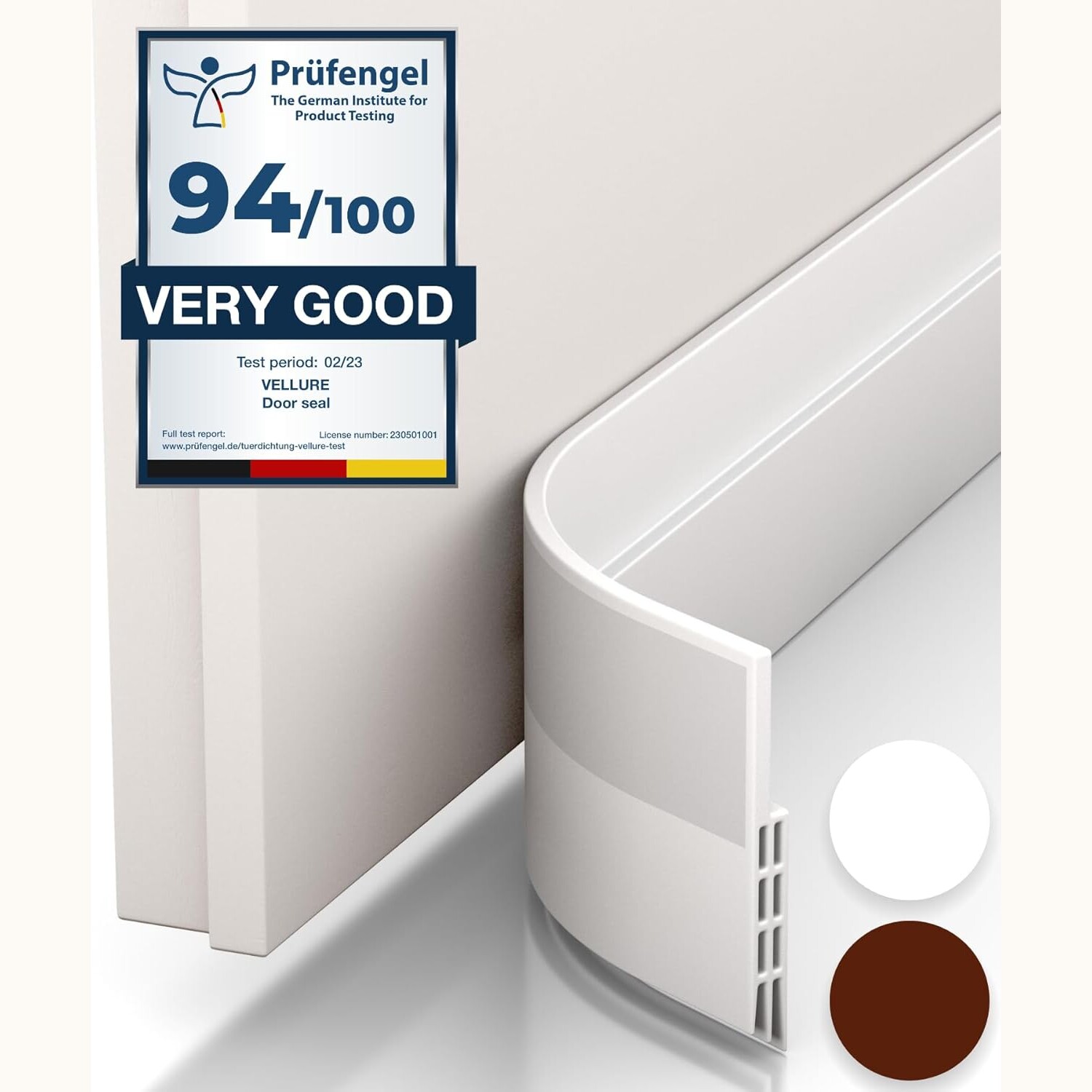 White Door Seal Strip – 39 Inch Adhesive Draft Blocker White Door Seal Strip – 39 Inch Adhesive Draft Blocker