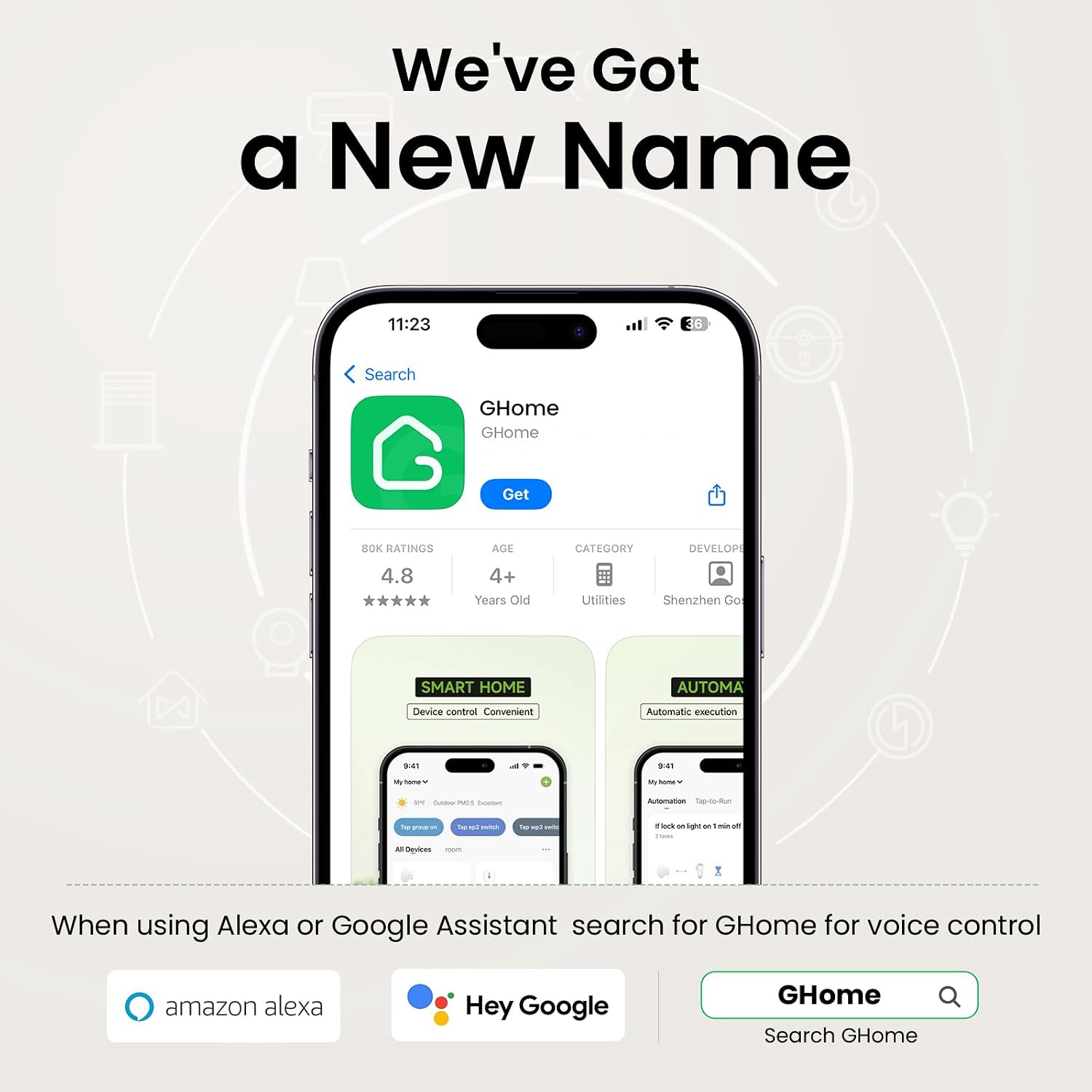 GHome Smart Plug, WiFi Smart Plugs Work with Alexa and Google Home, Smart Outlet