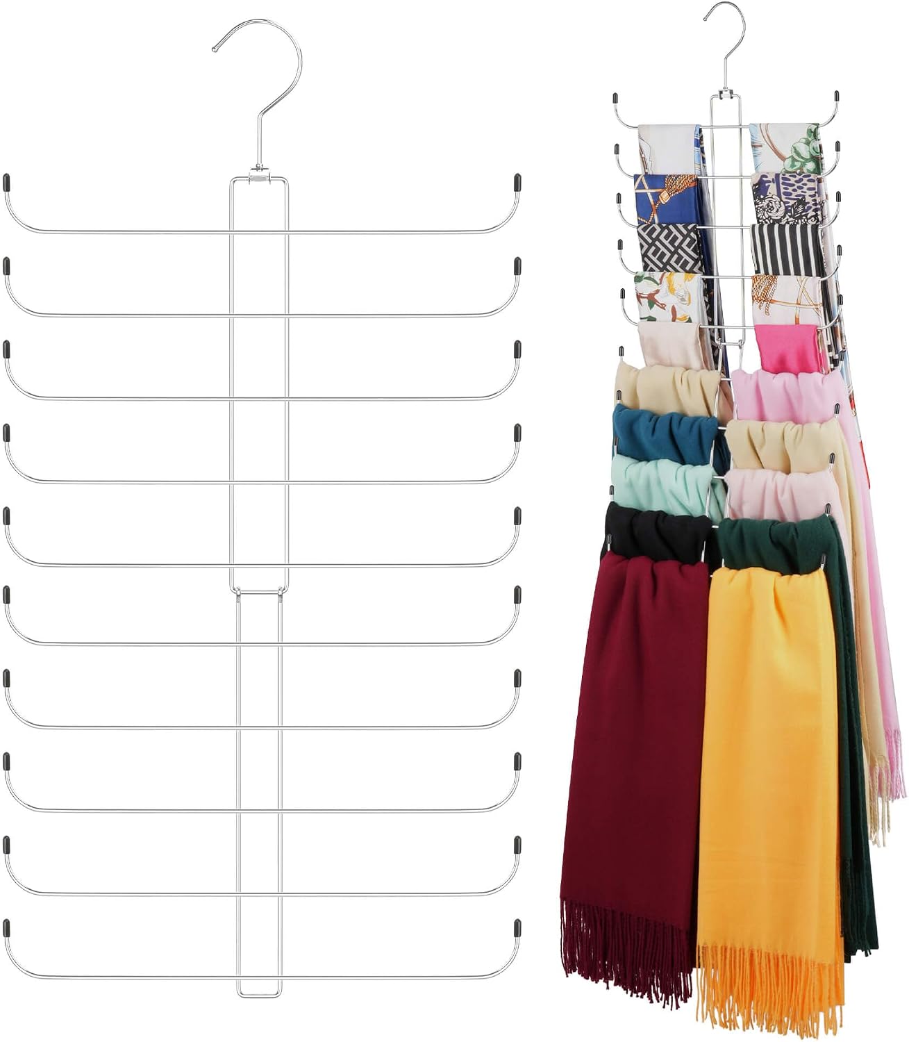 Space-Saving Metal Scarf Hanger