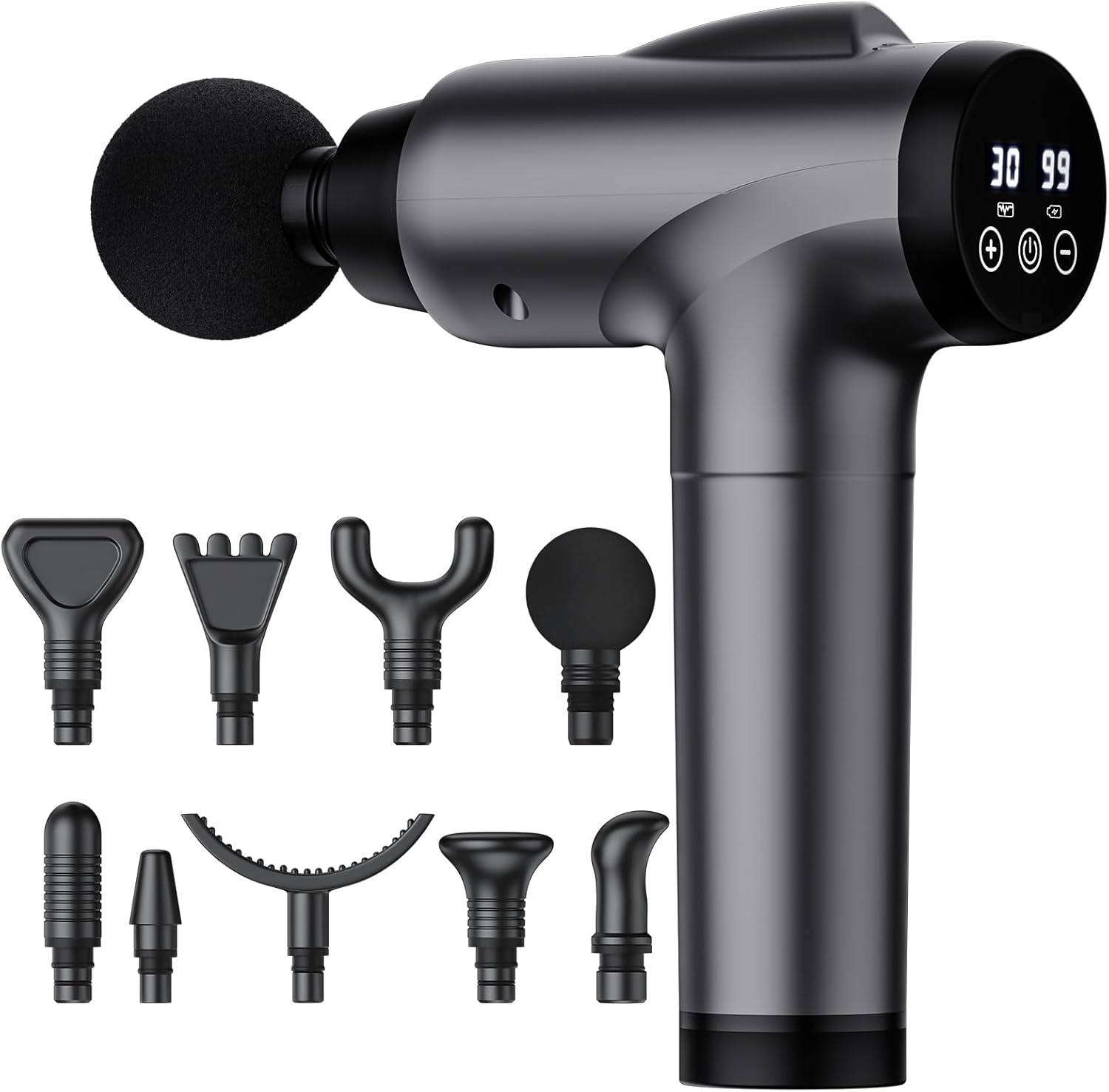 Professional Deep Tissue Percussion Massager with 8 Heads