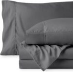 UltraSoft Grey Microfiber Sheet Set - Hình 8