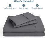 UltraSoft Grey Microfiber Sheet Set - Hình 9
