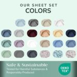 Deluxe Navy Blue Striped Microfiber Sheet Set - Hình 7