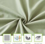 Soft Sage Green Microfiber Sheet Set - Hình 4