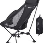 Lightweight Black Reclining Camp Chair