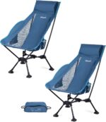 Lightweight Black Reclining Camp Chair - Hình 17