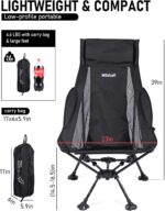 Lightweight Black Reclining Camp Chair - Hình 2