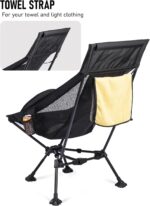 Lightweight Black Reclining Camp Chair - Hình 4