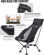 Lightweight Black Reclining Camp Chair - Hình 5