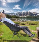 Ultralight Black Compact Backpacking Chair - Hình 2