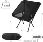 Ultralight Black Compact Backpacking Chair - Hình 3