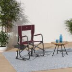 Burgundy Rocker Chair - Hình 2