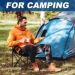 Sturdy Black Folding Camp Chairs - Hình 4