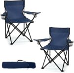 Sturdy Black Folding Camp Chairs - Hình 13