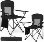 Sturdy Black Folding Camp Chairs - Hình 15