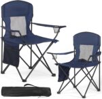 Sturdy Black Folding Camp Chairs - Hình 10