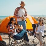 Sturdy Black Folding Camp Chairs - Hình 2
