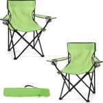 Sturdy Black Folding Camp Chairs - Hình 9